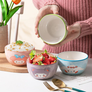 T&T0101 Sét bát sứ có tay cầm 3 món hoạt hình siêu đáng yêu