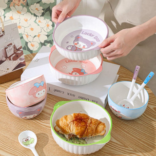 T&T0101 Sét bát sứ có tay cầm 3 món hoạt hình siêu đáng yêu