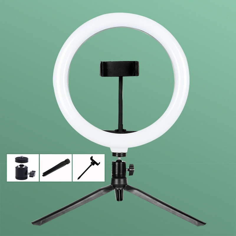 Đèn livestream bán hàng kèm kẹp điện thoại các sz 26,30,33cm chân 2m1 - Đèn livestream quay video