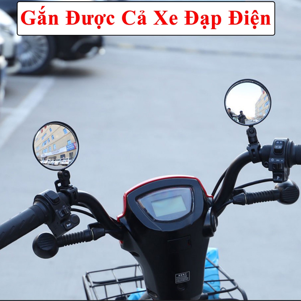 Gương chiếu hậu xe đạp loại tròn có thể xoay và gập 360 độ (Tuyển   )