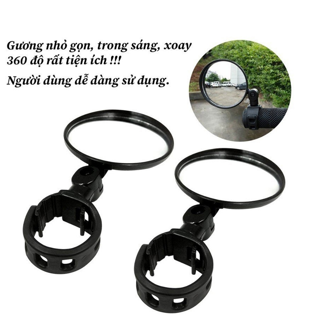 Gương chiếu hậu xe đạp loại tròn có thể xoay và gập 360 độ (Tuyển   )