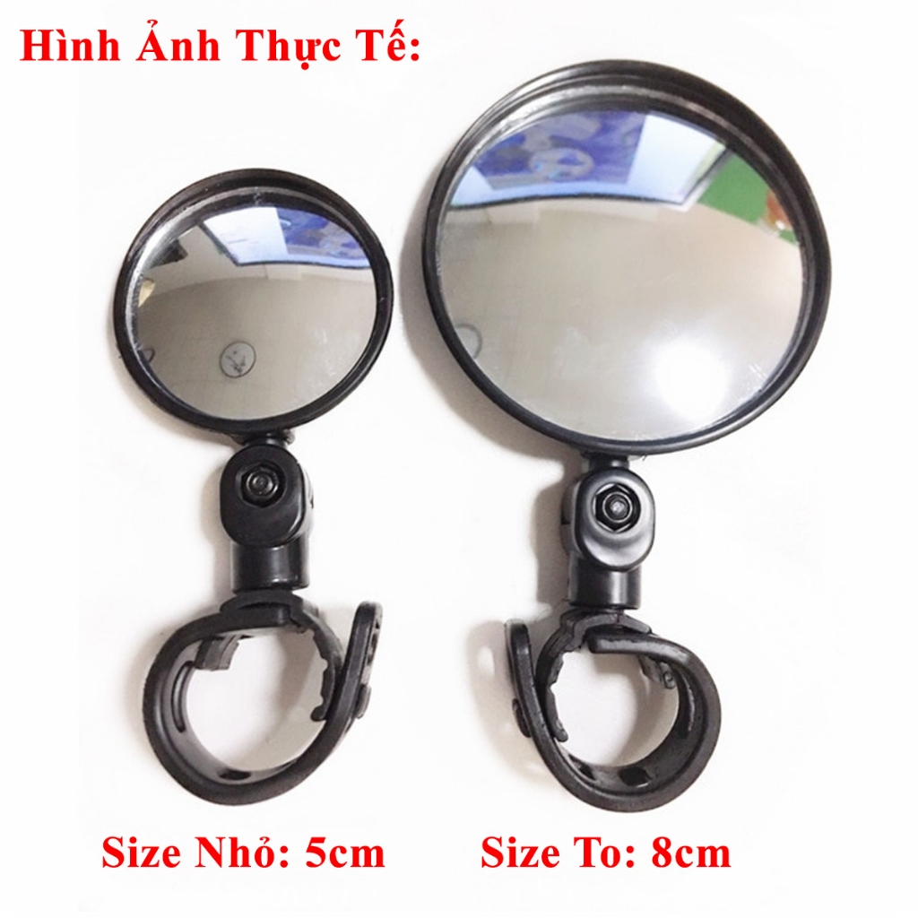 Gương chiếu hậu xe đạp loại tròn có thể xoay và gập 360 độ (Tuyển   )