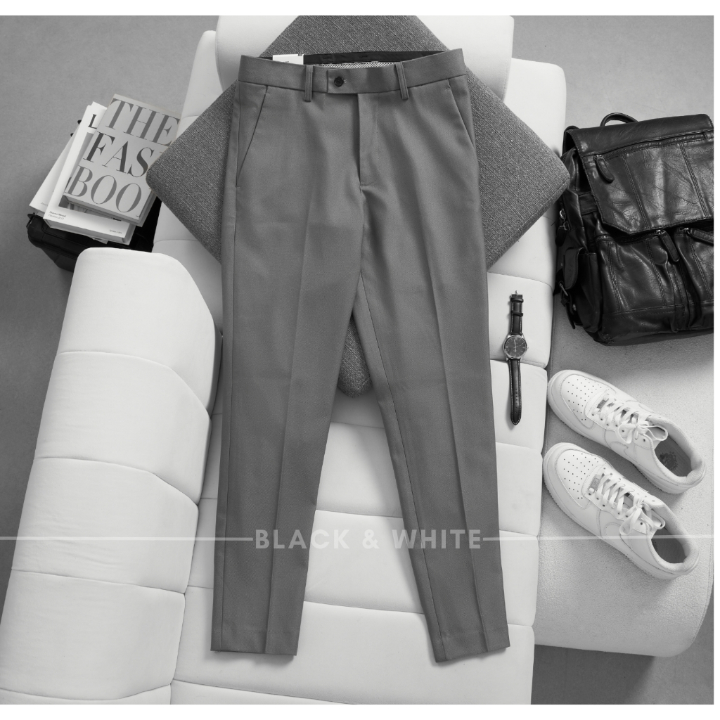 Quần Âu Chất Liệu 79 dày dặn Black&Whie dáng slimfit công sở