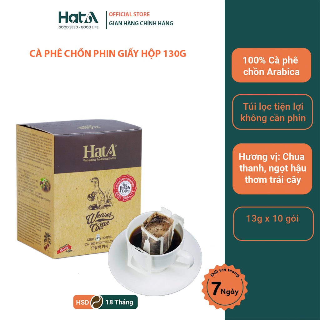 Cà phê chồn phin giấy Hạt A Cafe Weasel Legend Coffee Drip Cà phê chồn phin giấy Hạt A Cafe Weasel Legend Coffee Drip