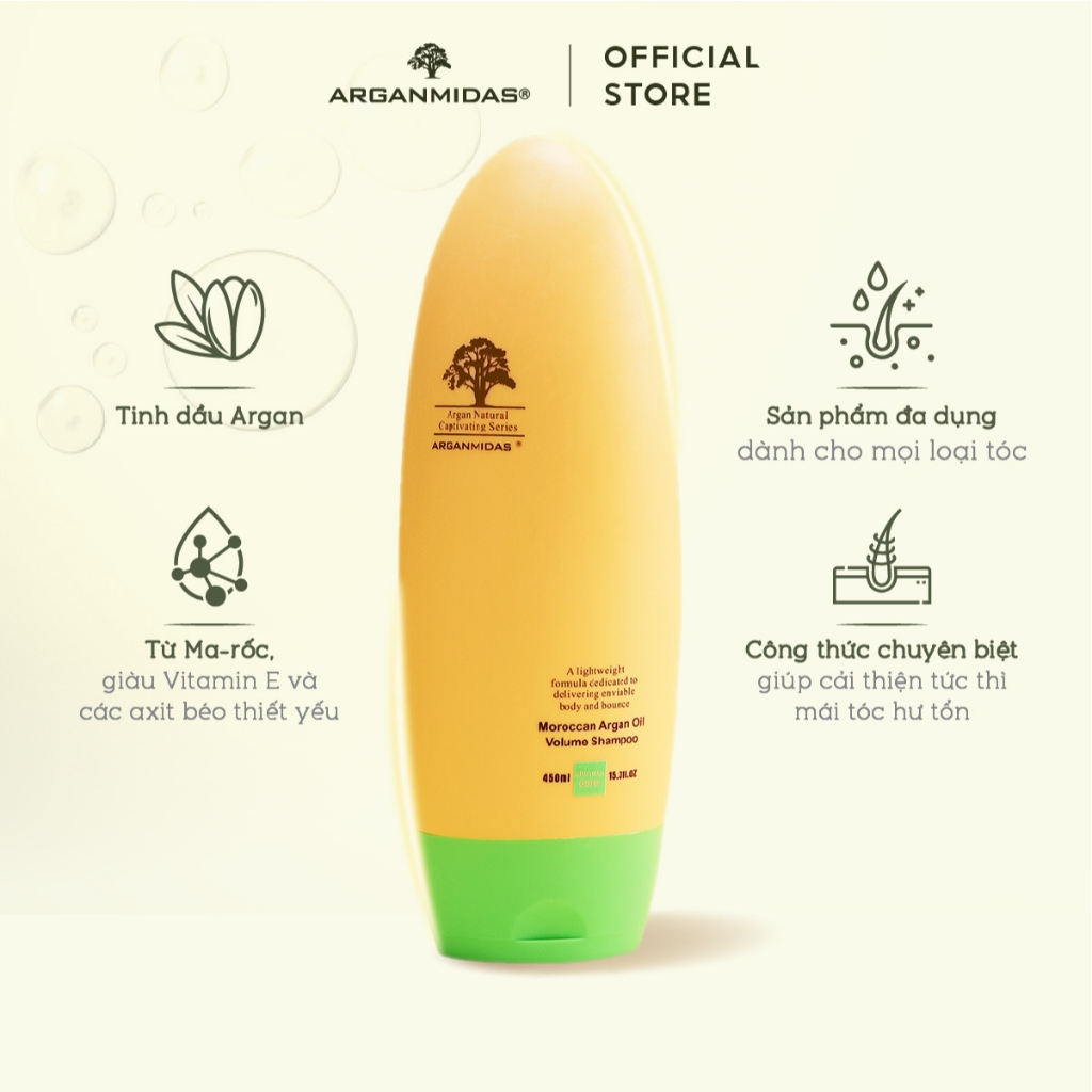 Ảnh Combo dầu gội kiềm dầu Arganmidas tạo phồng chân tóc và giảm rụng tóc dầu xả Collagen siêu dưỡng ẩm Phục Hồi Tóc Hư450ml 3