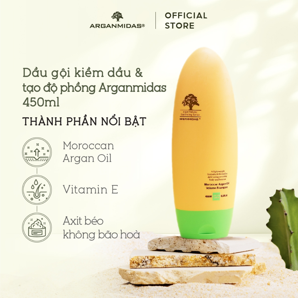 Ảnh Combo dầu gội kiềm dầu Arganmidas tạo phồng chân tóc và giảm rụng tóc dầu xả Collagen siêu dưỡng ẩm Phục Hồi Tóc Hư450ml 4