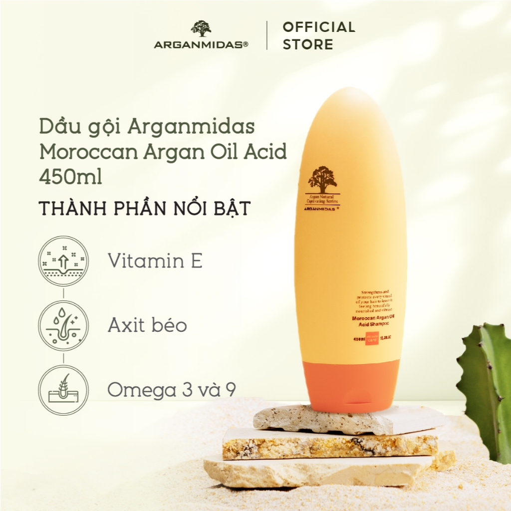 Ảnh Combo dầu gội dành cho da đầu nhạy cảm Amino Axit và Dầu xả siêu dưỡng ẩm Arganmidas 450ml 4