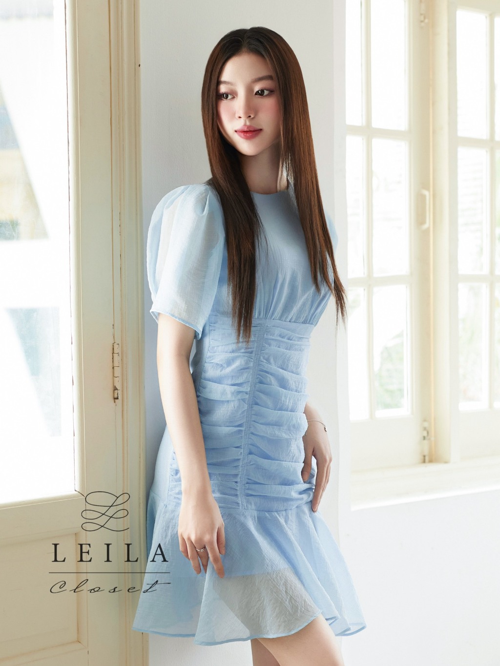 Ảnh LEILA CLOSET | Đầm thiết kế Russy xanh tơ nhúng eo đuôi cá 1