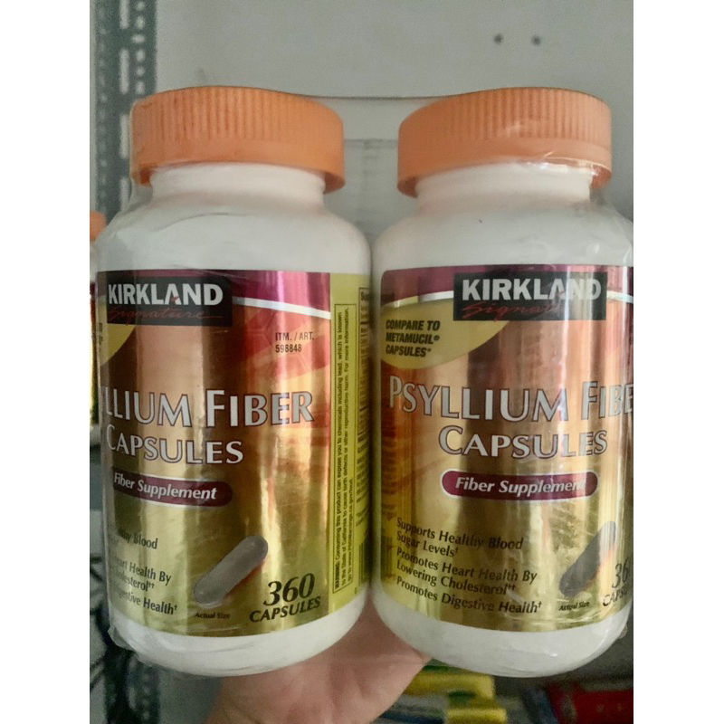 Kirkland Psyllium Fiber Capsules 360 viên Viên Uống Bổ Sung Chất Xơ