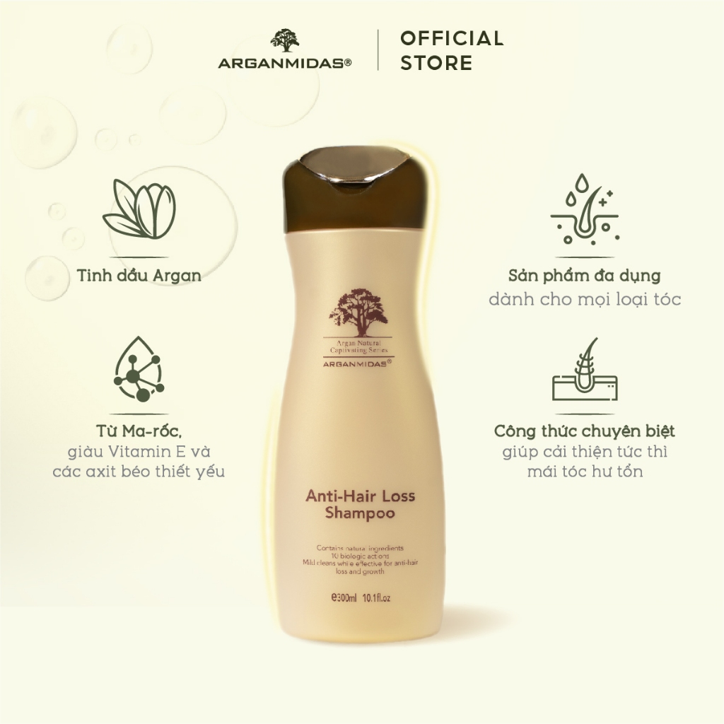 Ảnh Dầu gội ngừa rụng tóc và hỗ trợ dày tóc Arganmidas - 300ml 3