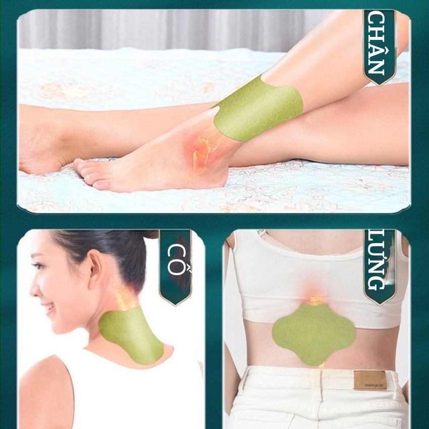 Hộp 12 miếng dán ngãi cứu QA HAPPY LIFE giúp giảm đau mỏi xương khớp,lưu thông tuần hoàn máu