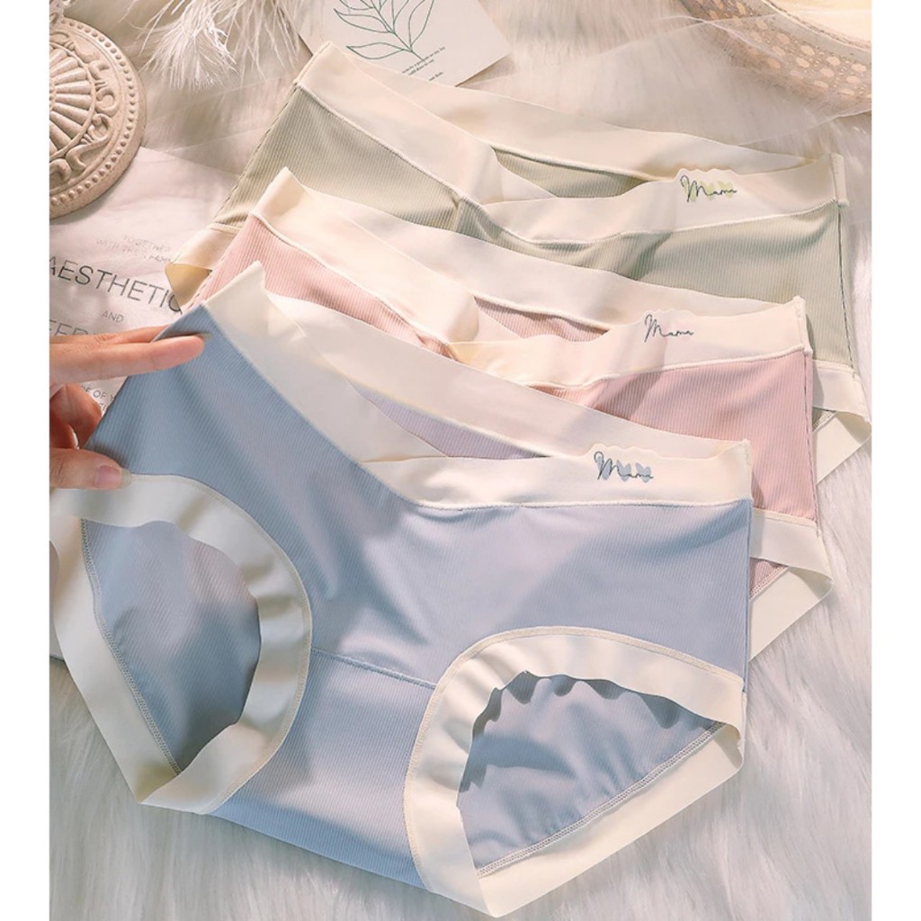 Quần Lót Bầu LYSAVA Cạp Chéo Không Gò Bụng - Quần Chip Bầu Kháng Khuẩn Thoáng Khí Đáy Cotton Sáng Màu Cho Mẹ Bầu, QL6 | BigBuy360 - bigbuy360.vn