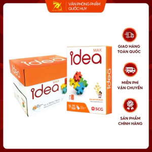 GIẤY IN A4 IDEA MAX ẤN ĐỘ ĐL70GSM, 1 GRAM 500 TỜ - VPP QUỐC HUY