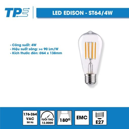 Led Edison dài TPE – ST64/4W - Tiến Phát | Shopee Việt Nam