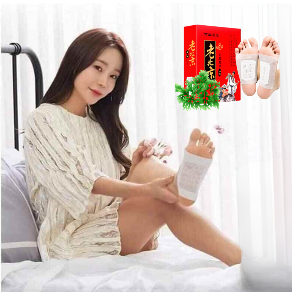 Hộp 50 miếng dán ngãi cứu thải độc cho bàn chân QA HAPPYLIFE giúp thải độc lưu thông tuần hoàn máu