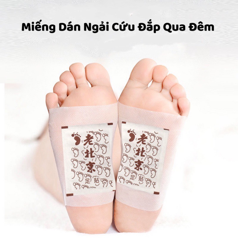 Hộp 50 miếng dán ngãi cứu thải độc cho bàn chân QA HAPPYLIFE giúp thải độc lưu thông tuần hoàn máu
