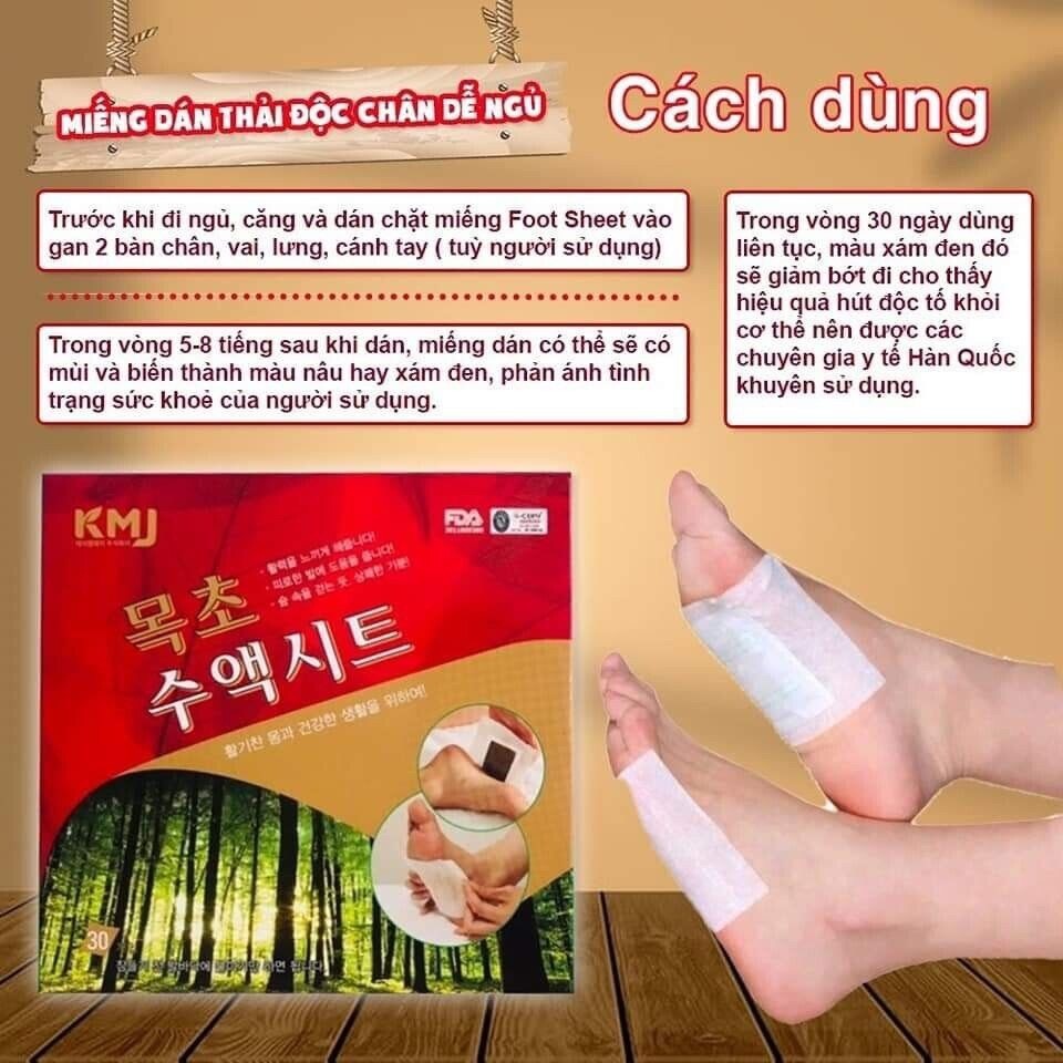 Hộp 50 miếng dán ngãi cứu thải độc cho bàn chân QA HAPPYLIFE giúp thải độc lưu thông tuần hoàn máu
