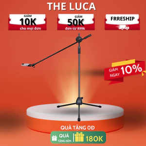 Chân quay điện thoại kèm kẹp điện thoại và mic- Giá đỡ đế đứng xoay 360 độ điều chỉnh độ cao