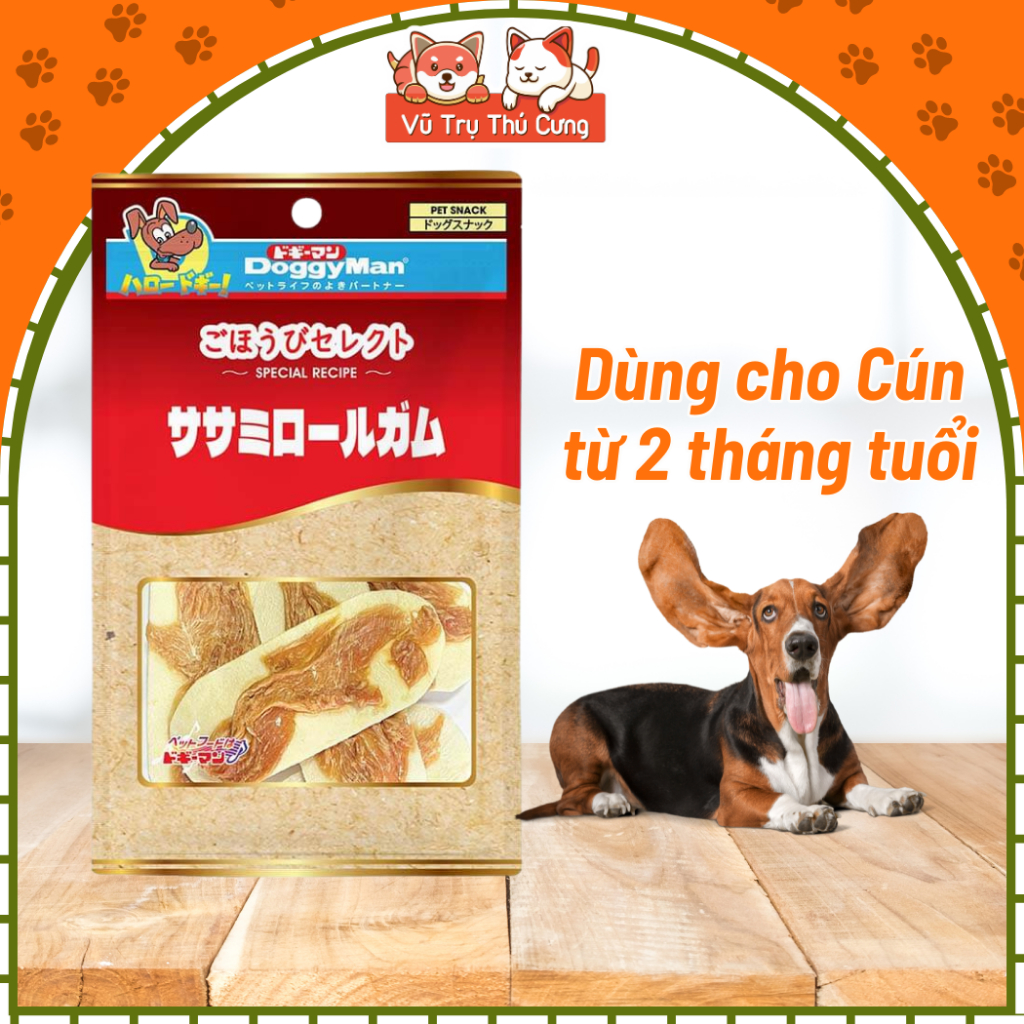 Snack Cho Chó Bánh Da Bò Phủ Thịt Gà DoggyMan 6 Cây