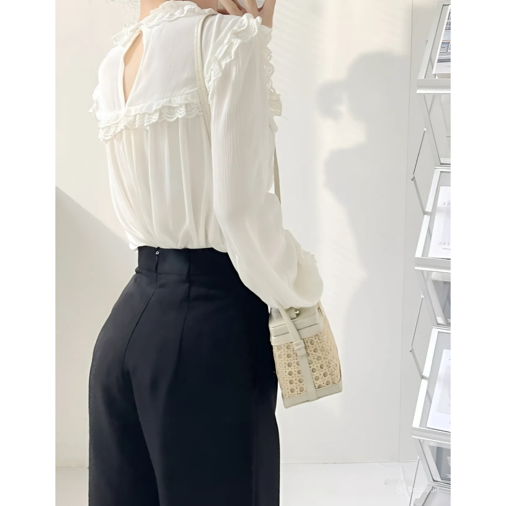 Quần Ống Rộng Túi Chéo 2 Bên Hách Dáng Che Khuyết Điểm Cho Các Nàng_SHOPNGOCTRANG19_Chất Chéo Nhật_Q02