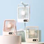 Quạt Để Bàn Tích Điện Mini 5 Tốc Độ Gió, Mà Hình Hiển Thị %Pin, 5 Cánh Quạt Siêu Mát - Sử Dụng Dài Lâu