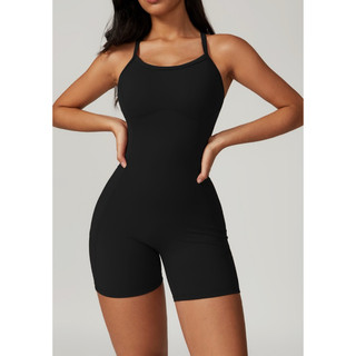 bộ đồ tập thể thao gym,yoga nữ liền thân 2 dây chéo tăng đơ (suit671)