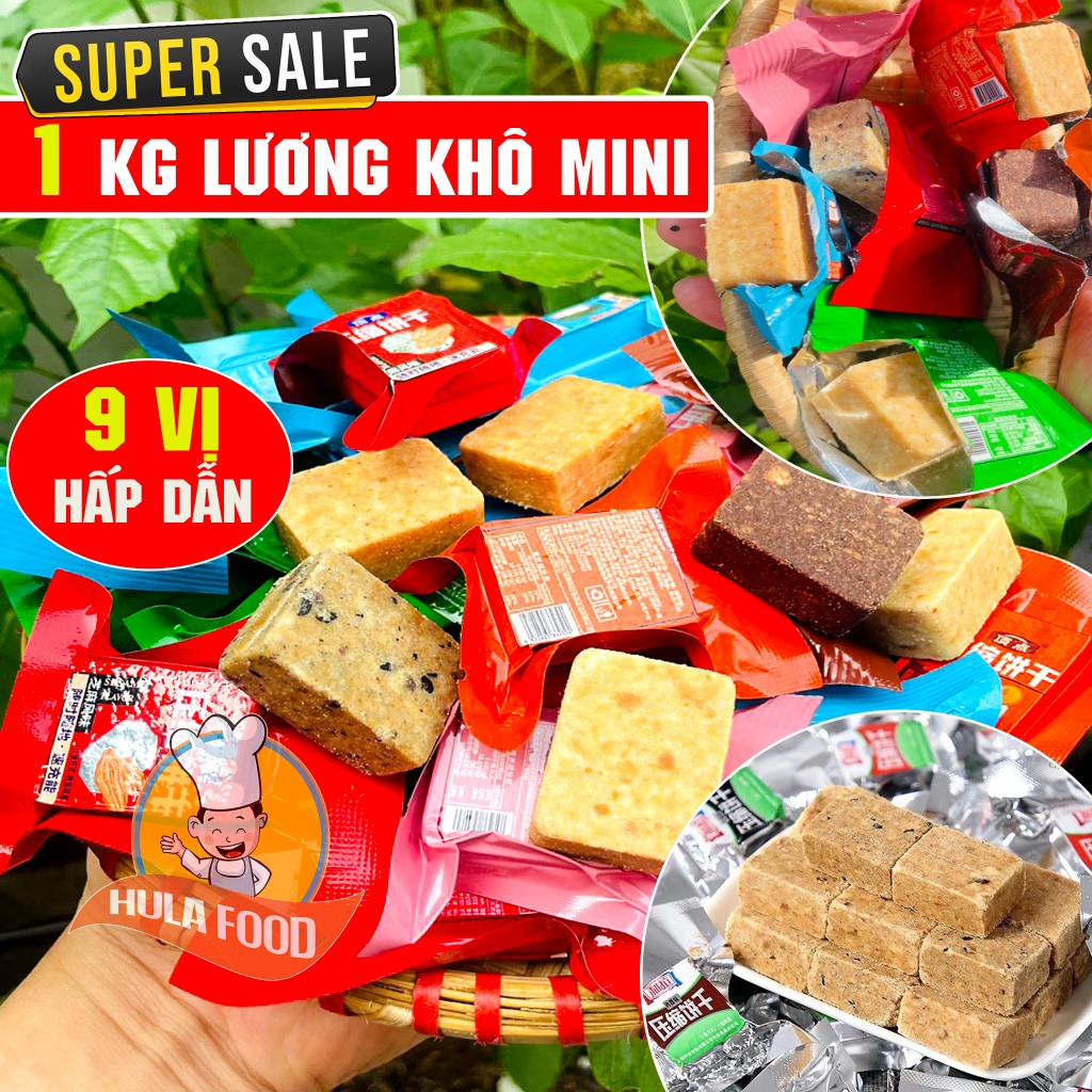 [COMBO 9 Vị] 1 Kg Lương Khô Mini (63-66 Gói) Tiện Lợi Và Dinh Dưỡng Cho ...