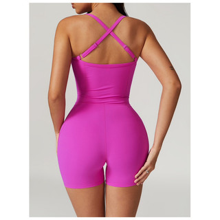 bộ đồ tập thể thao gym,yoga nữ liền thân 2 dây chéo tăng đơ (suit671)