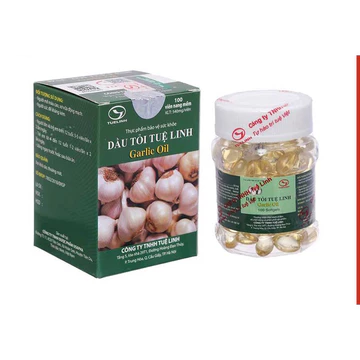 Dầu Tỏi Tuệ Linh (Garlic Oil) - Tăng Sức Đề Kháng, Phòng Bệnh Đường Hô Hấp, Giảm Mỡ Máu (Hộp 100 Viên) [Chính Hãng]