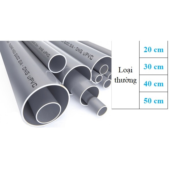 Ống nước PVC phi 21 - 27 - 34 Dài 30/40/50 cm Loại Thành Công và Đạt ...