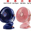 Quạt tích điện kẹp bàn mini để bàn 5 mức độ có đèn led pin 5000 MHA Và 10000 MHA cao cấp
