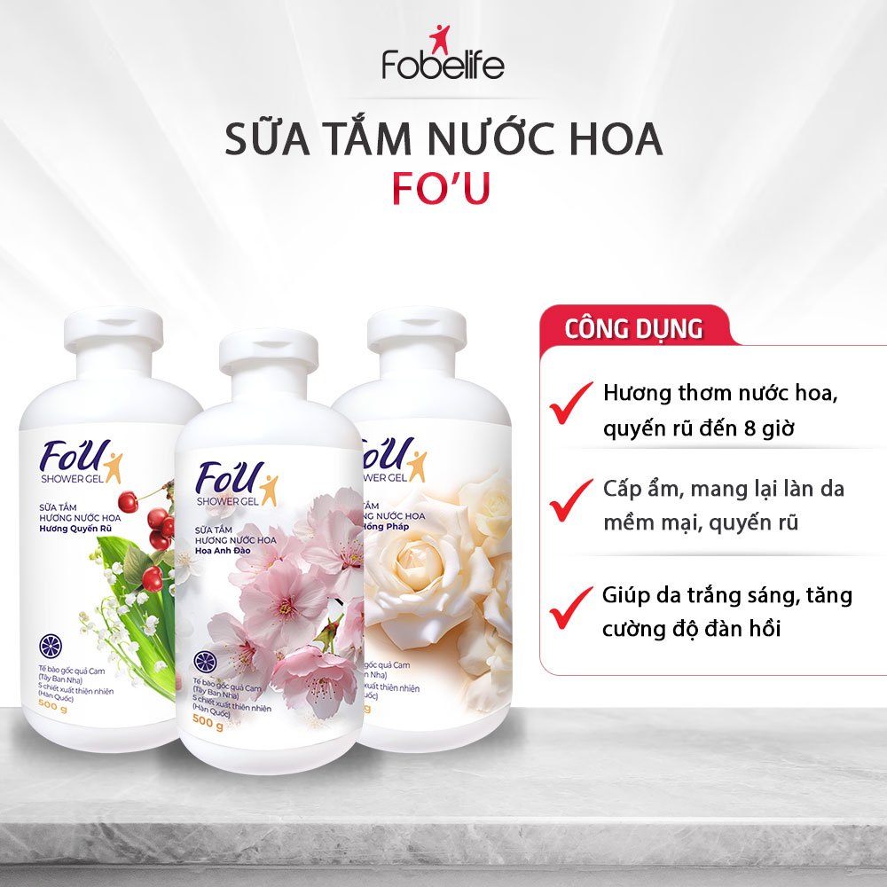Sữa Tắm Fo'U Fobe Hương Nước Hoa Thơm Quyến Rũ, Phục Hồi Hư Tổn N2 ...