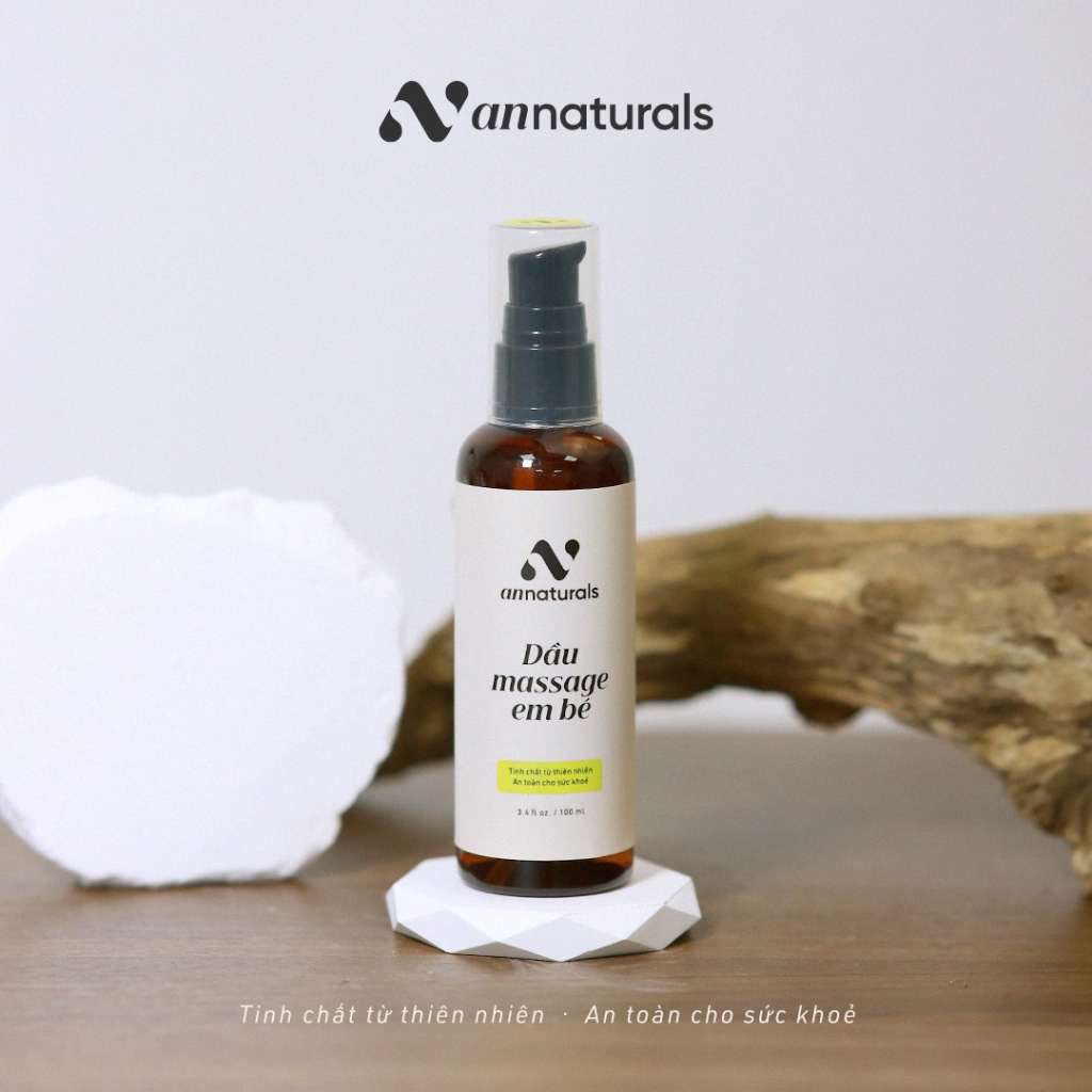 Dầu massage em bé thiên nhiên 100ml - Giúp giữ ẩm, mềm mịn da cho bé