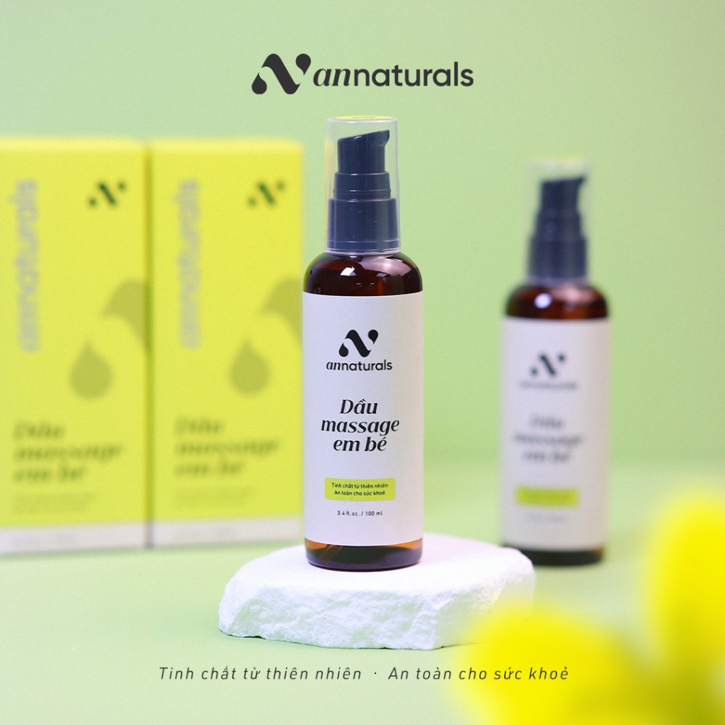 Dầu massage em bé thiên nhiên 100ml - Giúp giữ ẩm, mềm mịn da cho bé