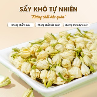 Trà hoa nhài sấy lạnh 1kg, nụ hoa lài nguyên bông, thơm trắng, dùng pha trà, ướp trà