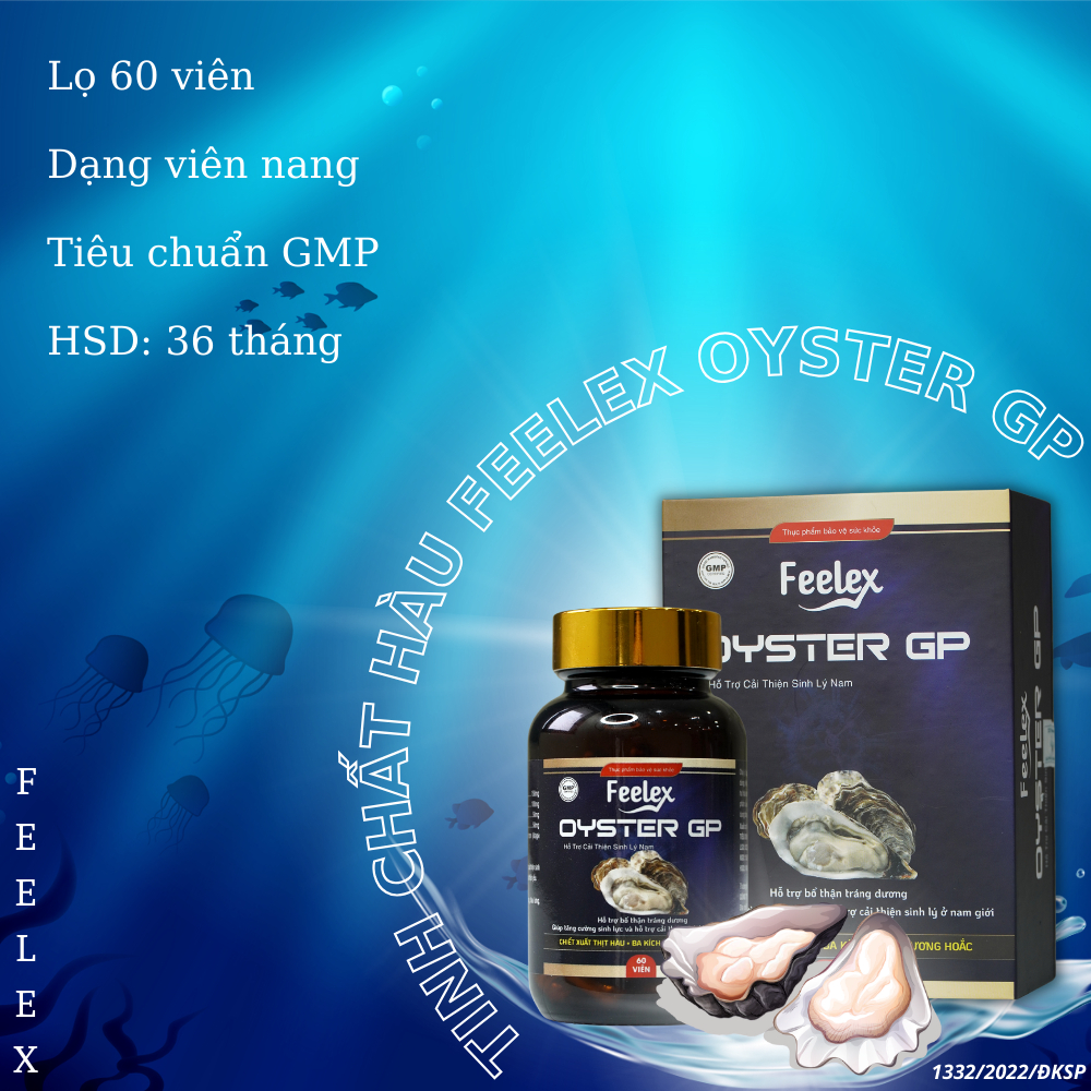 Ảnh Tinh chất hàu biển cao cấp Feelex Oyster GP tăng cường sinh lý nam  hộp 60 viên 2