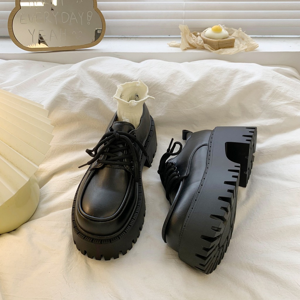 Giày Oxford Nữ Đế Cao 5cm Hack Dáng – Phong Cách Hàn Quốc Ulzzang