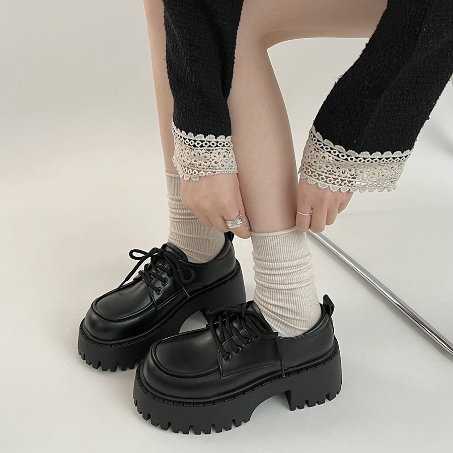 Giày Oxford Nữ Đế Cao 5cm Hack Dáng – Phong Cách Hàn Quốc Ulzzang
