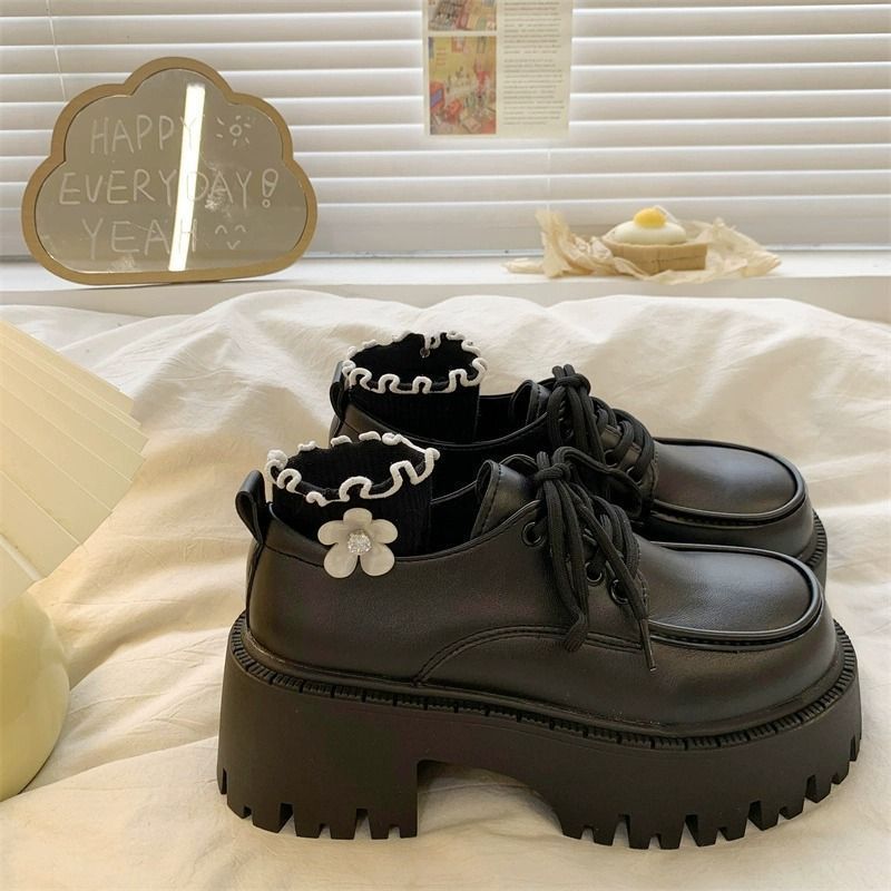 Giày Oxford Nữ Đế Cao 5cm Hack Dáng – Phong Cách Hàn Quốc Ulzzang