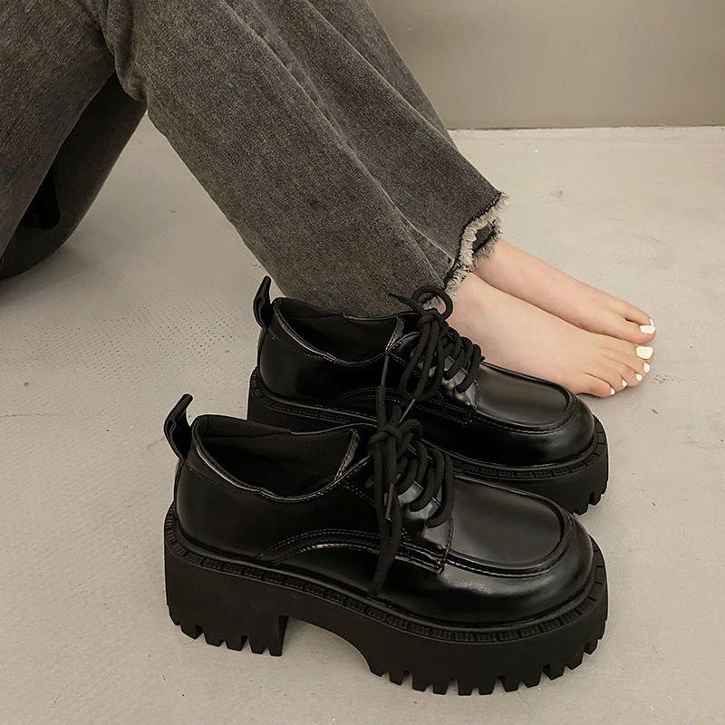 Giày Oxford Nữ Đế Cao 5cm Hack Dáng – Phong Cách Hàn Quốc Ulzzang