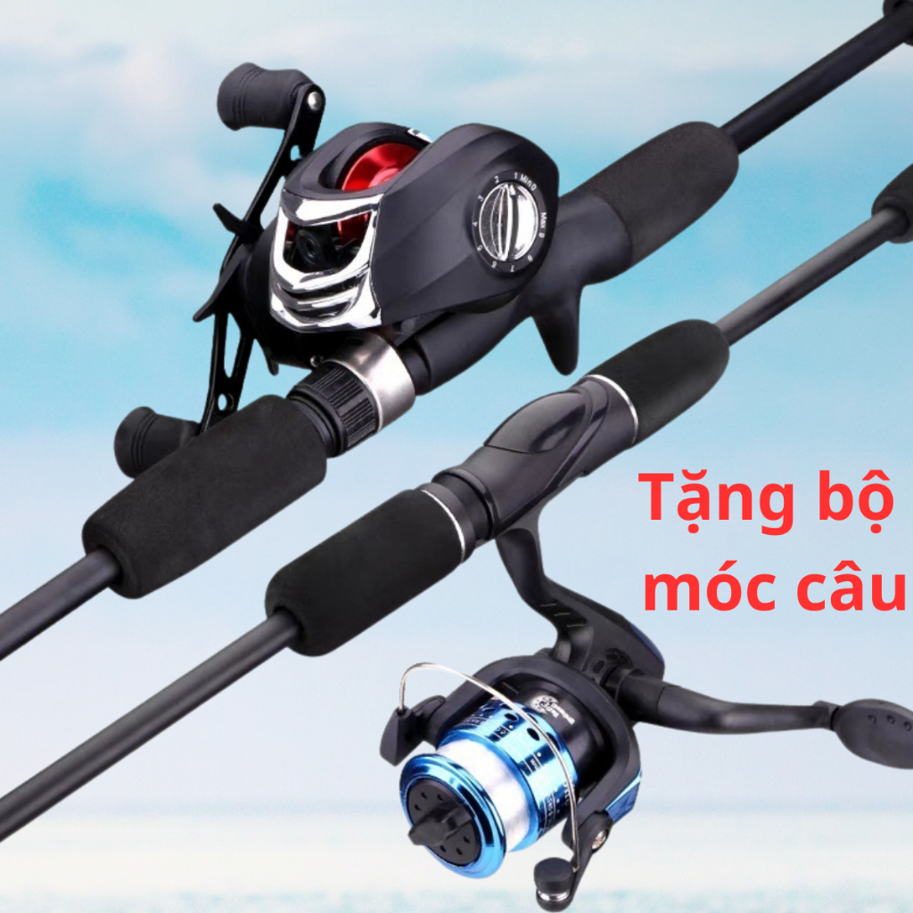 Cần lure SÓI đen máy ngang, máy đứng đủ size 1m65-1m8-2m1, sói ngang ...