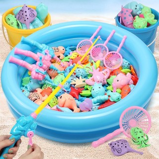 Bộ Đồ Chơi Câu Cá Phao 42 Chi Tiết Bể Phao 2 Tầng Có Gắn Nam Châm Bao Gồm Cần Câu Nhựa Cho Trẻ Thỏa Thích Vui Chơi 89010