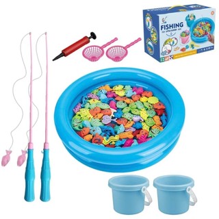 Bộ Đồ Chơi Câu Cá Phao 42 Chi Tiết Bể Phao 2 Tầng Có Gắn Nam Châm Bao Gồm Cần Câu Nhựa Cho Trẻ Thỏa Thích Vui Chơi 89010
