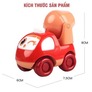 Bộ Đồ Chơi Ô Tô Quán Tính Mini Hoạt Hình Mô Tả Xe Công Trình, Xe Kỹ Thuật, Xe Thang, Xe Cứu Hộ Đẹp Và Dễ Thương 89021