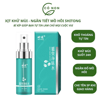 Xịt Khử Mùi Shitong Chính Hãng Khử Mùi Hôi Nách Ngăn Tiết Mồ Hôi Khử Mùi Cơ Thể Dạng Xịt 60ml