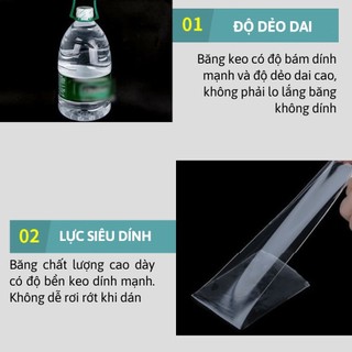Băng Dính 2 Mặt Siêu Dính Băng Keo Nano Trong Suốt 3cm*3m Dán Tường Dính Mọi Bề Mặt Tiện Lợi - BANGDINH561