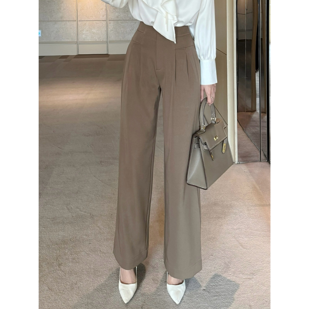 Ảnh BBSTORE’S Quần Suông Công Sở Form Dài Ống Rộng Chất Liệu Kaki - Q3341 4