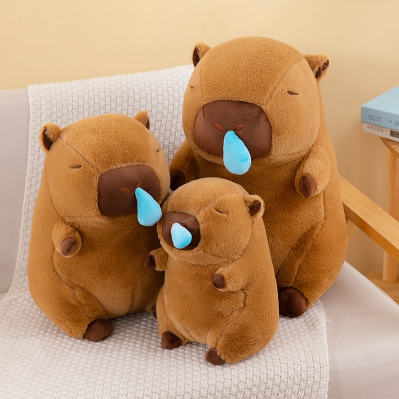 Gấu Bông Capybara Bộ Trưởng Ngoại Giao Mũi Xanh Thú Bông Chuột Lang Nước Nhập Khẩu- G139