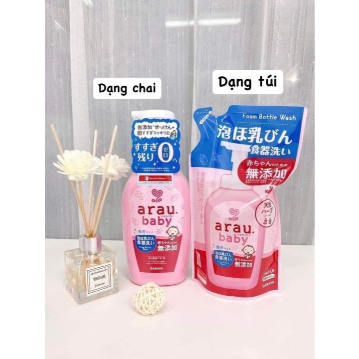 Ảnh Nước rửa bình sữa Arau Baby Nhật Bản chiết xuất từ thảo mộc dạng bọt an toàn cho bé 2