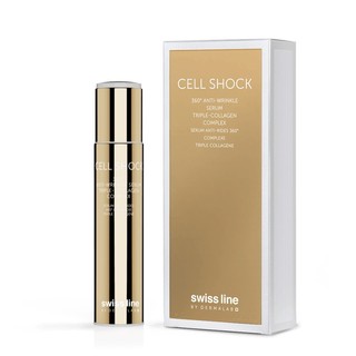 Huyết thanh "Collagen tươi" xóa nhăn & căng da Swissline Cell Shock 3600 Anti-Wrinkle Serum Triple Collagen Complex